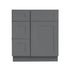 30 Inch Grey Shaker Single Sink Bathroom Vanity with Drawers on the Left