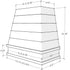 Chocolate Wood Range Hood With Tapered Shiplap Front and Block Trim - 30", 36", 42", 48", 54" and 60" Widths Available