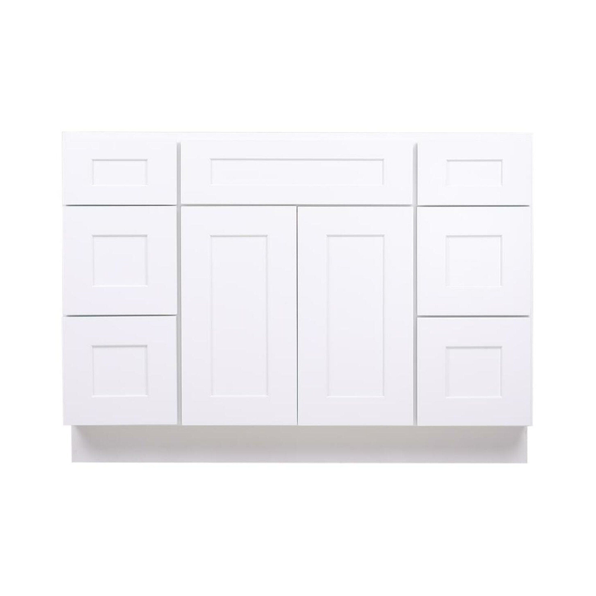 Mueble de baño blanco de 60 pulgadas con un solo lavabo y cajones