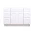 Mueble de baño blanco de 60 pulgadas con un solo lavabo y cajones