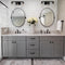 72 Inch Grey Shaker Double Sink Bathroom Vanity with Drawers