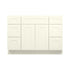 Mueble de baño con lavabo individual estilo shaker blanco antiguo de 48 pulgadas y cajones