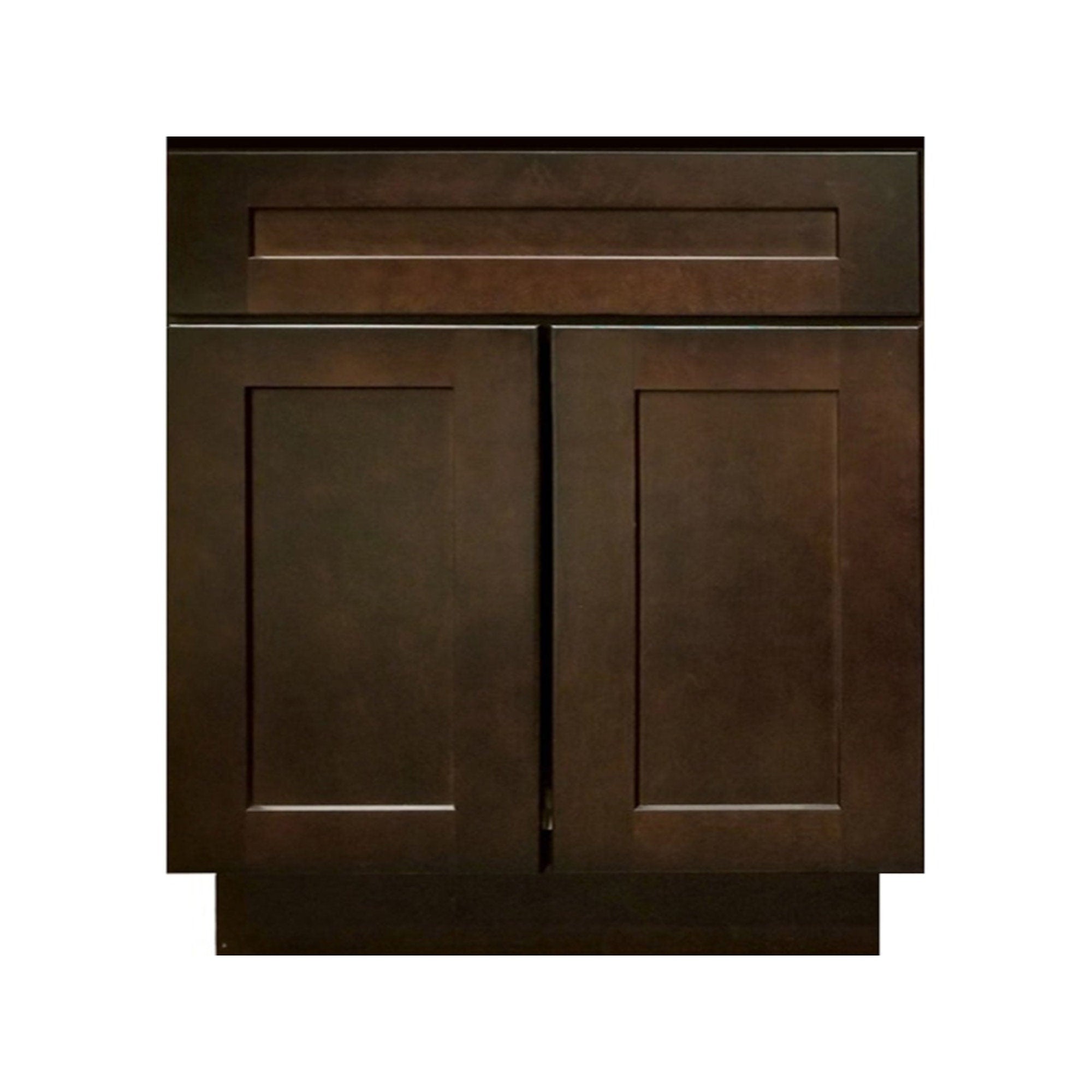 Mueble de baño con lavabo individual de 24 pulgadas con mezclador espresso