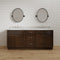 80 Inch Espresso Shaker Double Sink Bathroom Vanity with Drawers