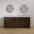 80 Inch Espresso Shaker Double Sink Bathroom Vanity with Drawers