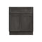 Mueble de baño de 24 pulgadas con lavabo individual y acabado en gris estilo shaker