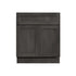 Mueble de baño de 27 pulgadas con lavabo individual y acabado en gris estilo shaker