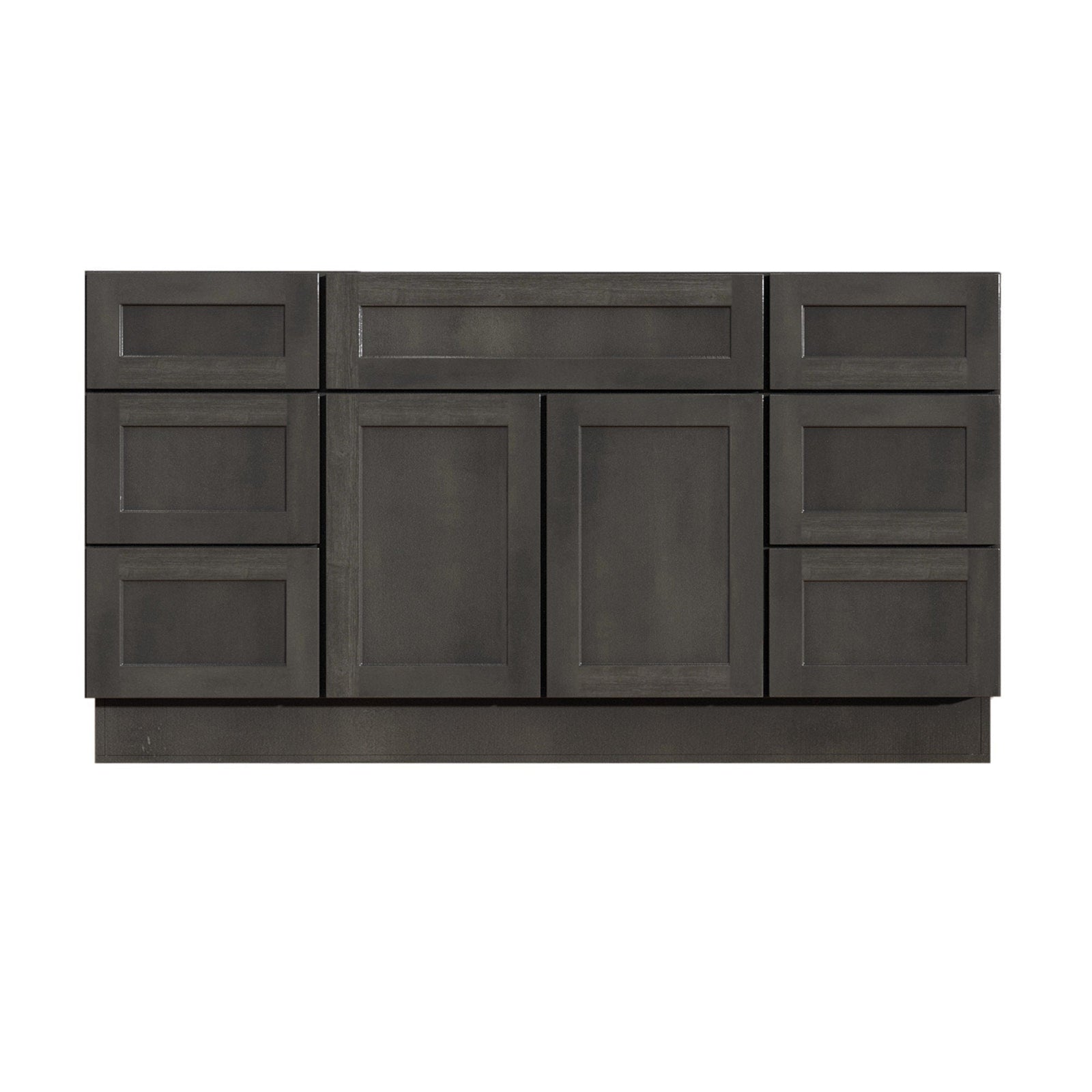 Mueble de baño de 48 pulgadas con lavabo individual y cajones, de color gris