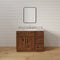 Mueble de baño rústico de 36 pulgadas con lavabo individual y cajones a la derecha