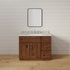 Mueble de baño rústico de 36 pulgadas con lavabo individual y cajones a la derecha