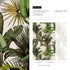 Tropical Wallpaper with Illustrated Jungle Leaves in Green and Yellow - A762