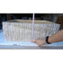 Lavabo rectangular de travertino de piedra natural sobre lavabo de baño (ancho) 23" (profundidad) 18" (alto) 8"