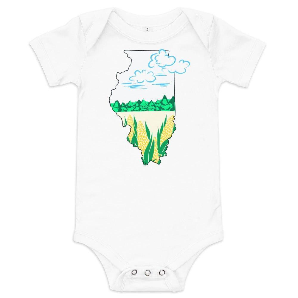 Mono para bebé con diseño de maizal de Illinois