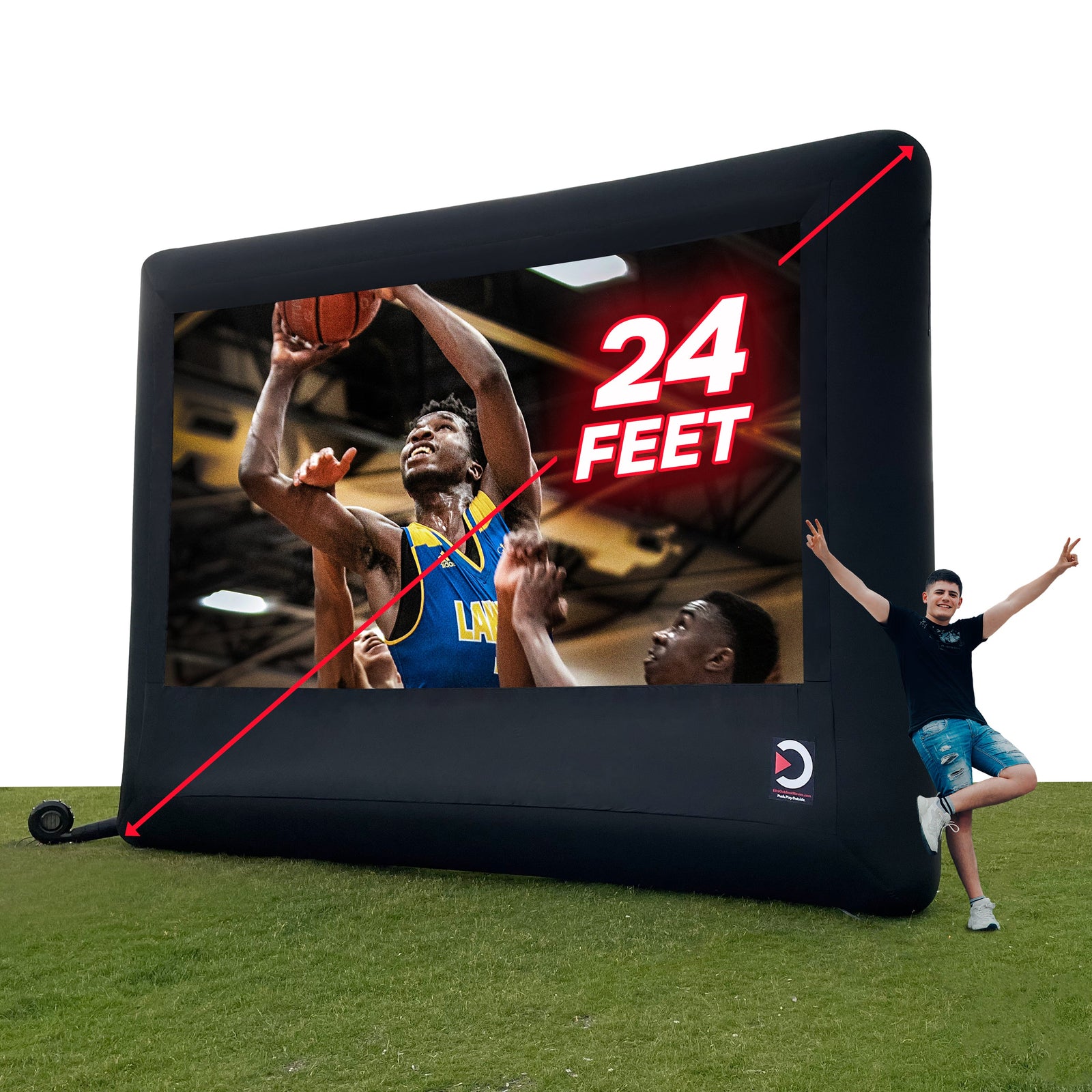 Pantalla inflable de 20 pies para exteriores Elite Outdoor Movies Home