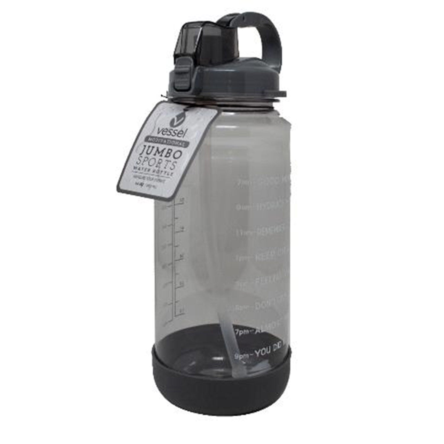 Botella de agua deportiva motivacional PREMIUS con tapa de pajita, 64 onzas