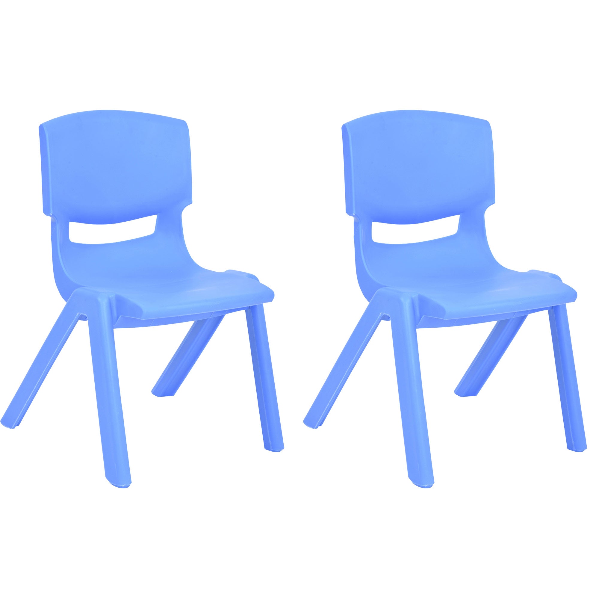 Sillas de aprendizaje apilables de plástico para niños JOON, azul, 20,5 x 12,75 x 11 pulgadas, paquete de 2 (paquete de 2)