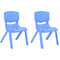 Sillas de aprendizaje apilables de plástico para niños JOON, azul, 20,5 x 12,75 x 11 pulgadas, paquete de 2 (paquete de 2)