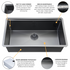 Zeek 32" Workstation Single Bowl Gunmetal Matte Black Undermount / Drop-In Kitchen Sink With Accessories PVD Nano Tech Coating ENZO ZW-B329