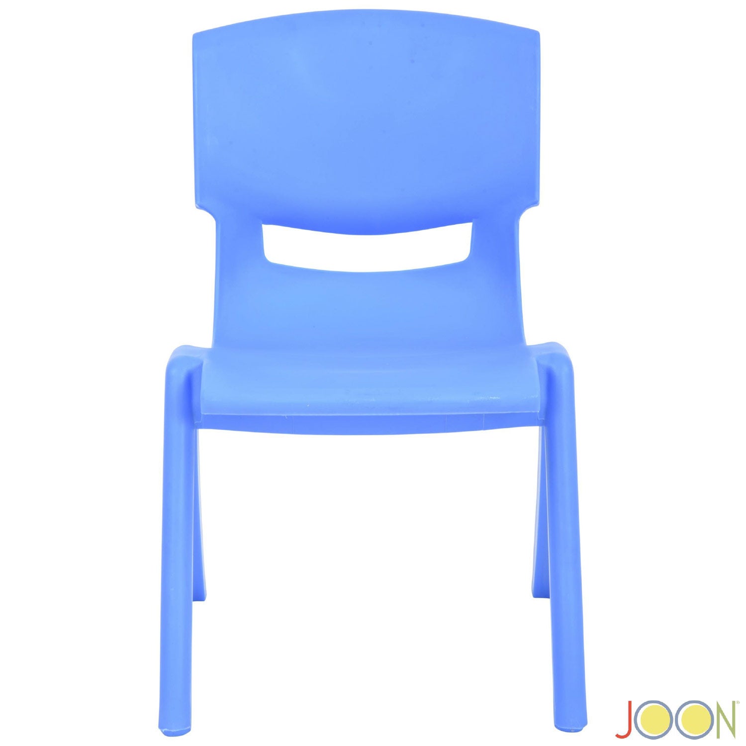 Sillas de aprendizaje apilables de plástico para niños JOON, azul, 20,5 x 12,75 x 11 pulgadas, paquete de 2 (paquete de 2)