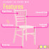 Sillas Tiffany Chiavari para niños JOON, paquete de 2, 25 x 13 x 14,5 pulgadas
