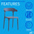 Sillas de comedor apilables de plástico para piscina Just Relax Jasper, para interior y exterior, paquete de 4
