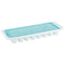 Home Basics 16 Compartment Square Plastic Stackable Ice Cube Tray with Snap-on Cover, Blue