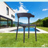 Sillas de comedor apilables de plástico para piscina Just Relax Jasper, para interior y exterior, paquete de 4