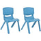 Sillas de aprendizaje apilables de plástico para niños JOON, azul cielo, 20,5 x 12,75 x 11 pulgadas, paquete de 2 (paquete de 2)