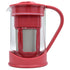 Cafetera de café frío Spigo con jarra de vidrio de borosilicato, color rojo, 1 litro, 8 x 5 pulgadas