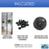 Just Relax Premium Magnetic Fiberglass Mesh Screen Door, Black, 36x83 Inches