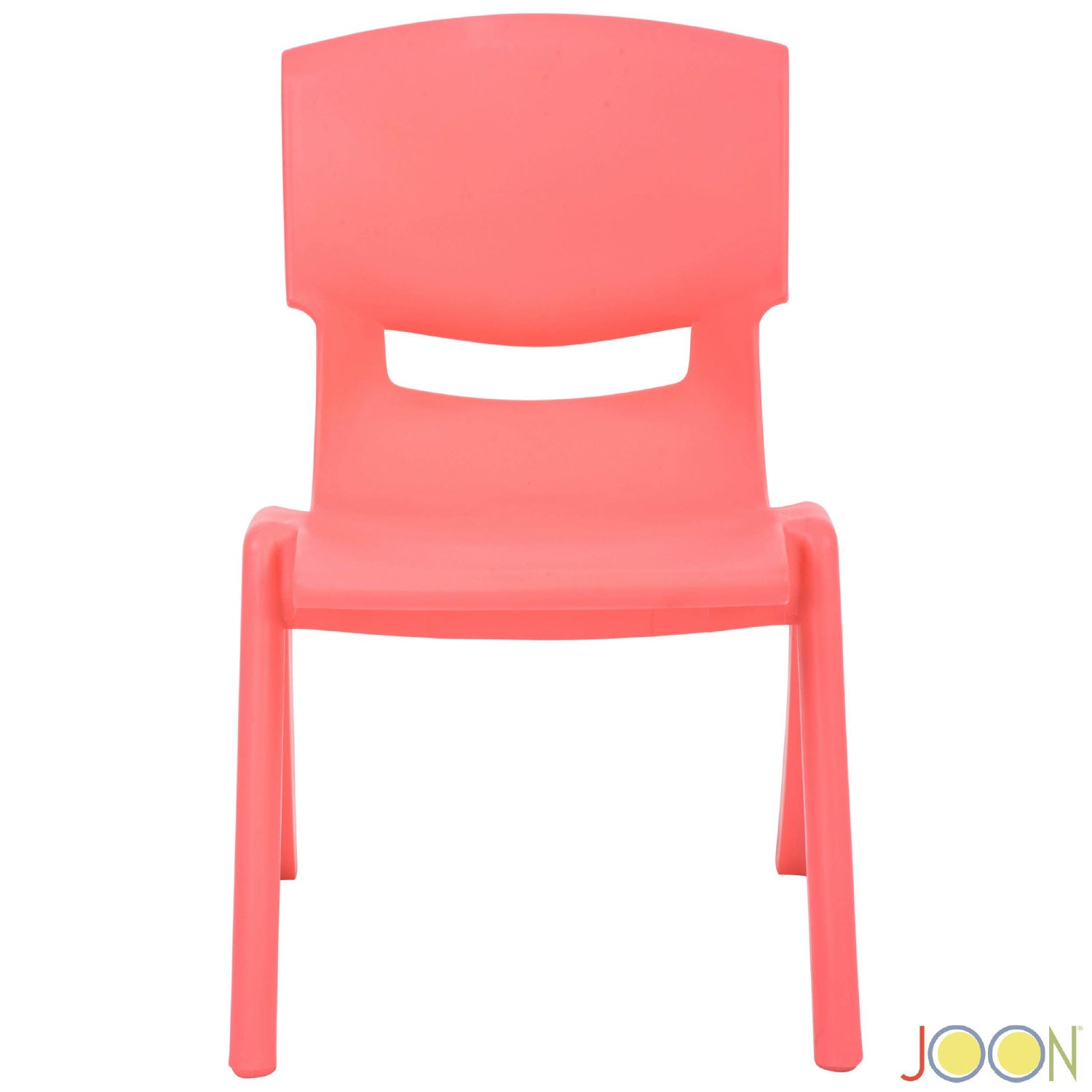 Sillas de aprendizaje apilables de plástico para niños JOON, coral, 20,5 x 12,75 x 11 pulgadas, paquete de 2 (paquete de 2)