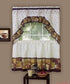 Achim Home Furnishings Coffee Tier And Swag Kitchen Curtain Set, 57 By 36-Inch, Brown