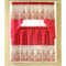 Irina Floral Sequins Kitchen Curtain Set, Swag Valance 60x36, 30x36 Inches
