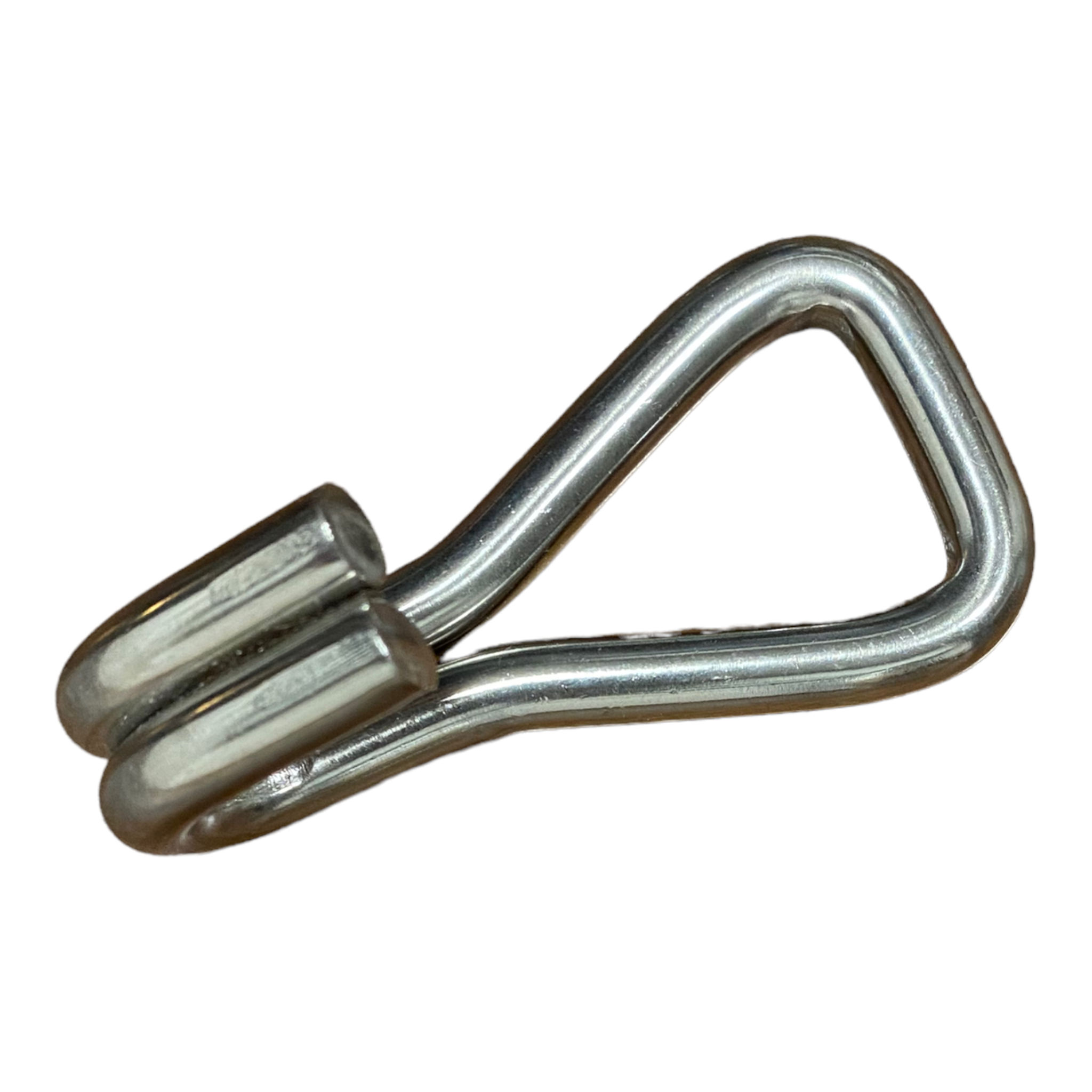 Ganchos dobles en forma de "J" de acero inoxidable de 1" | Paquete de 4