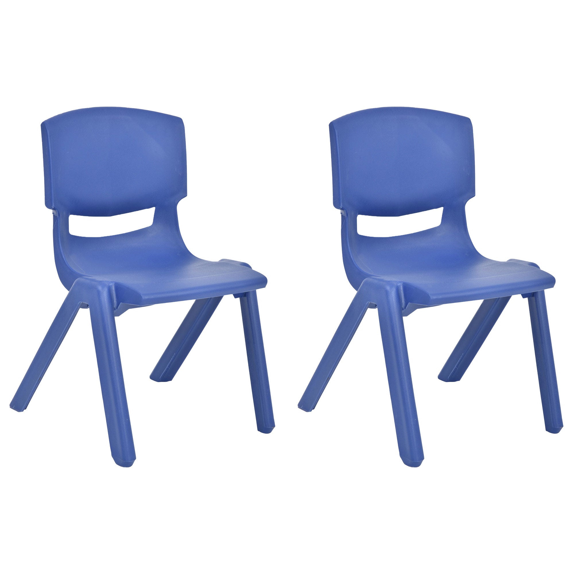 Sillas de aprendizaje apilables de plástico para niños JOON, azul oscuro, 20,5 x 12,75 x 11 pulgadas, paquete de 2 (paquete de 2)