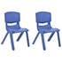 Sillas de aprendizaje apilables de plástico para niños JOON, azul oscuro, 20,5 x 12,75 x 11 pulgadas, paquete de 2 (paquete de 2)