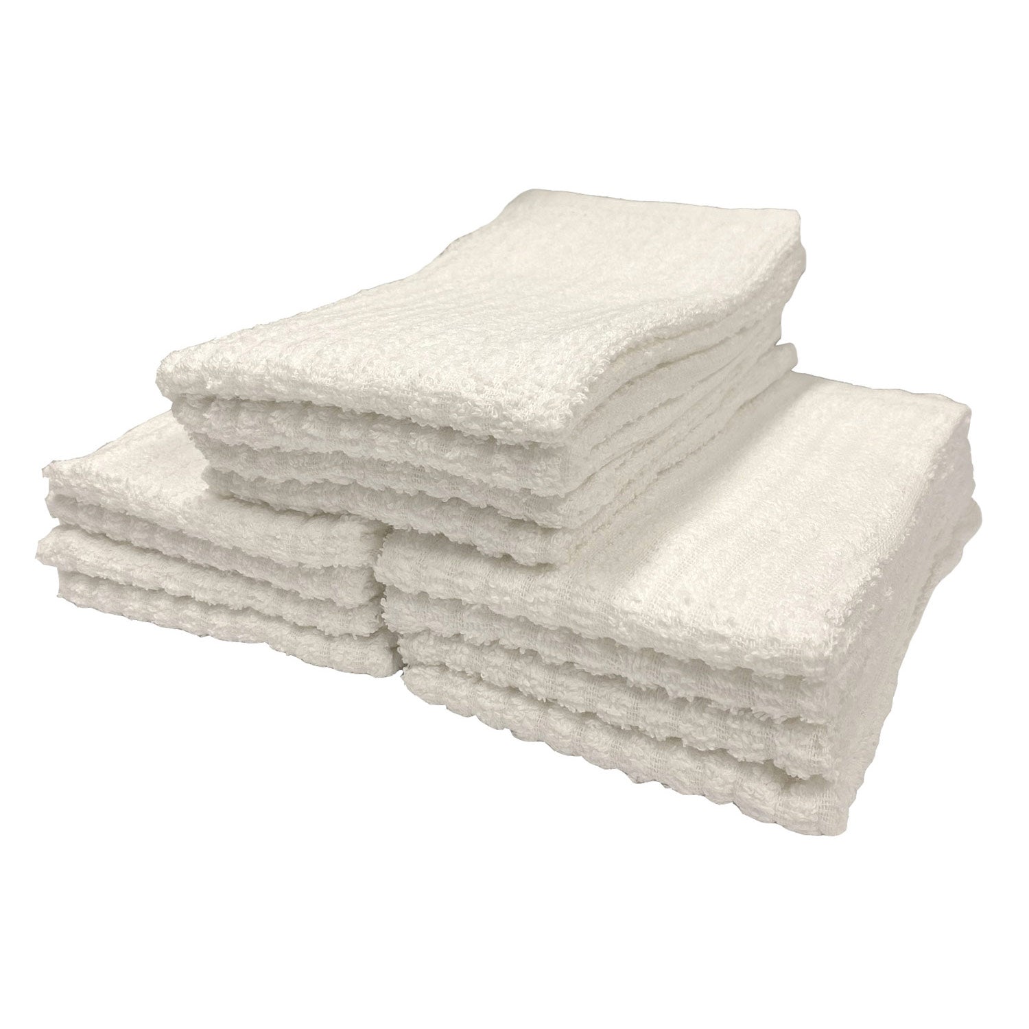 Paquete de 12 paños de cocina PREMIUS Bar Mop, 100 % algodón, color blanco, 16 x 19 pulgadas (paquete de 3)