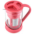 Cafetera de café frío Spigo con jarra de vidrio de borosilicato, color rojo, 1 litro, 8 x 5 pulgadas