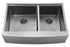 Fregadero de cocina Zeek Farmhouse Workstation de 33" con cubeta 60/40 en bronce mate y negro con accesorios y revestimiento PVD Nano Tech ENZO ZA-B642