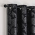 Silas Damask Metallic Grommet Room Darkening Window Panel, 52x84 Inches