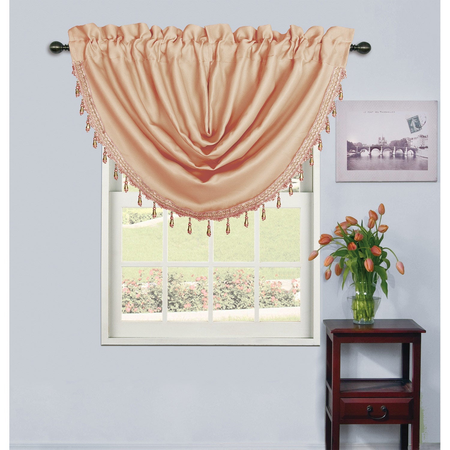 Rosario Rod Pocket Room Darkening Window Panel and Valance Treatments, All Sold Separately