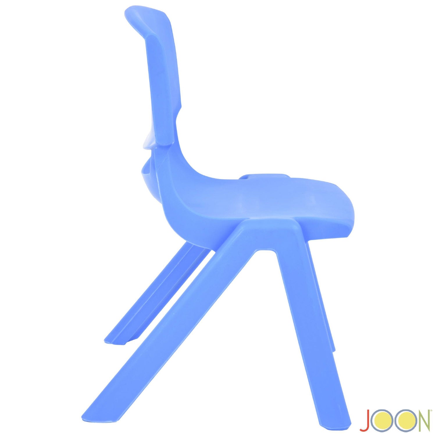 Sillas de aprendizaje apilables de plástico para niños JOON, azul, 20,5 x 12,75 x 11 pulgadas, paquete de 2 (paquete de 2)
