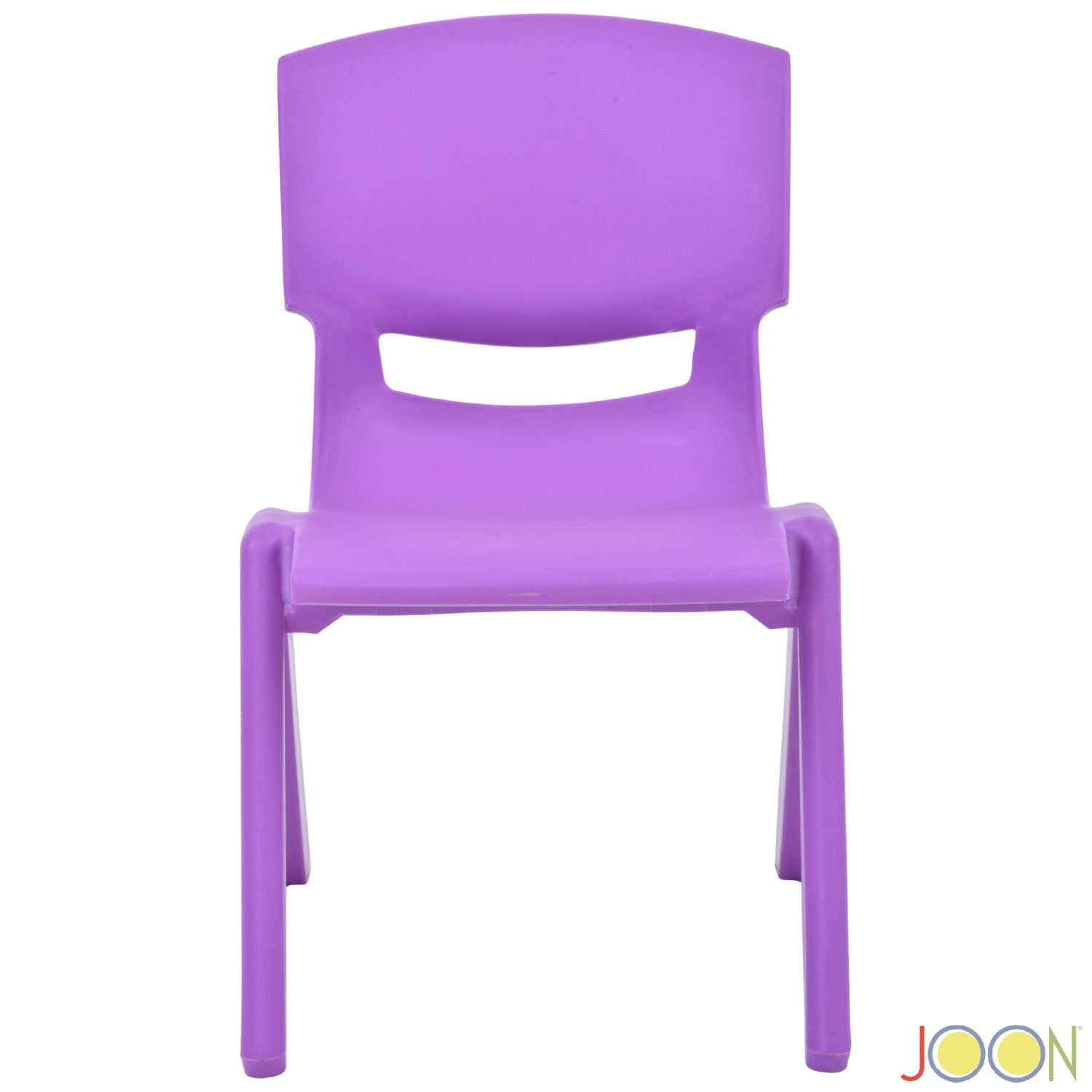 Sillas de aprendizaje apilables de plástico para niños JOON, color morado, 20,5 x 12,75 x 11 pulgadas, paquete de 2 (paquete de 2)