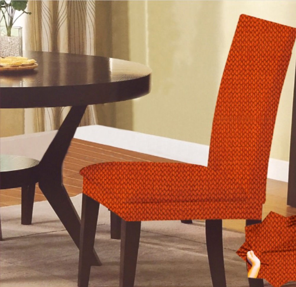Funda elástica para silla de comedor de lunares Monica de primera calidad, 42 x 16 pulgadas