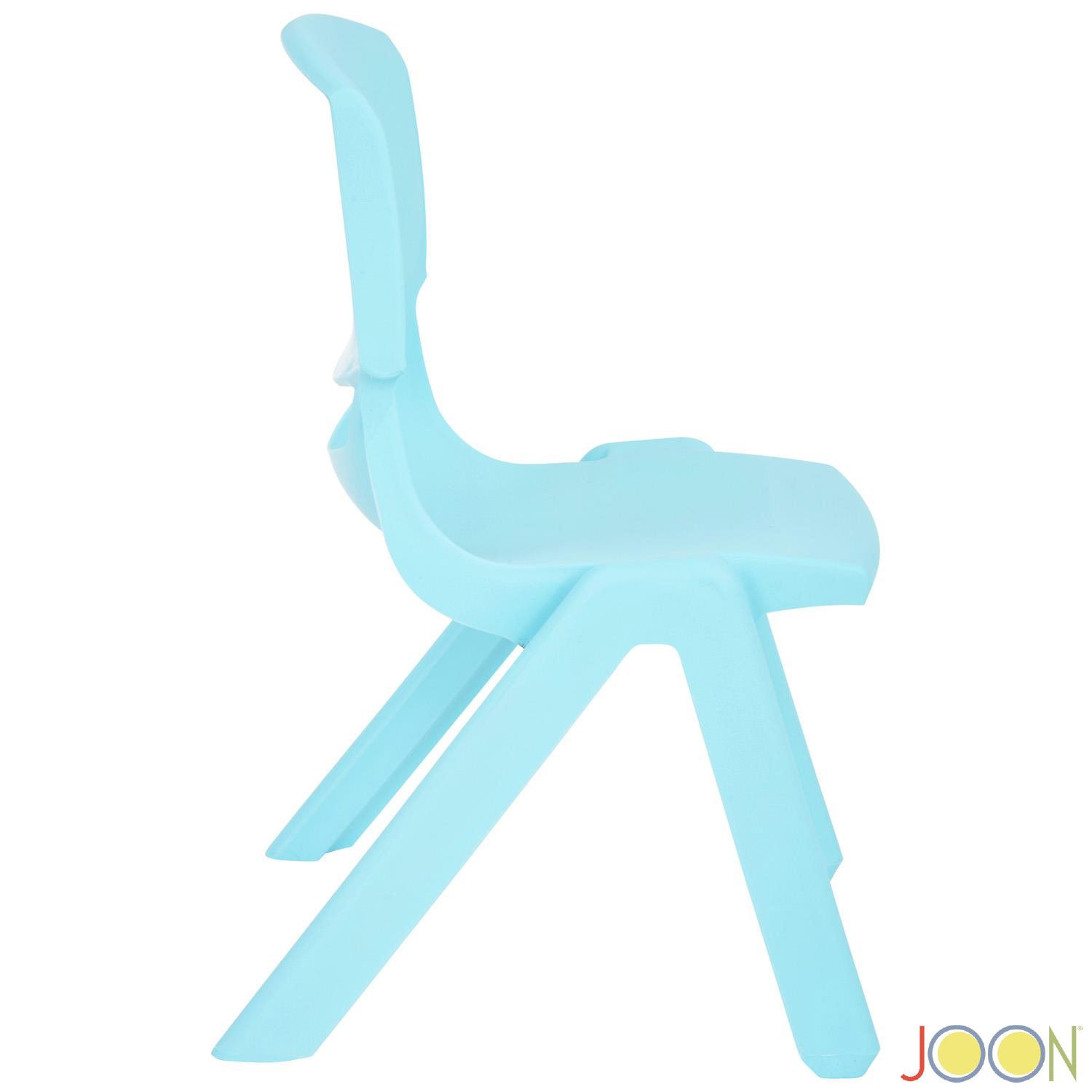 Sillas de aprendizaje apilables de plástico para niños JOON, azul bebé, 20,5 x 12,75 x 11 pulgadas, paquete de 2 (paquete de 2)