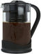 Cafetera de café frío Spigo con jarra de vidrio de borosilicato, color negro, 1 litro, 8 x 5 pulgadas