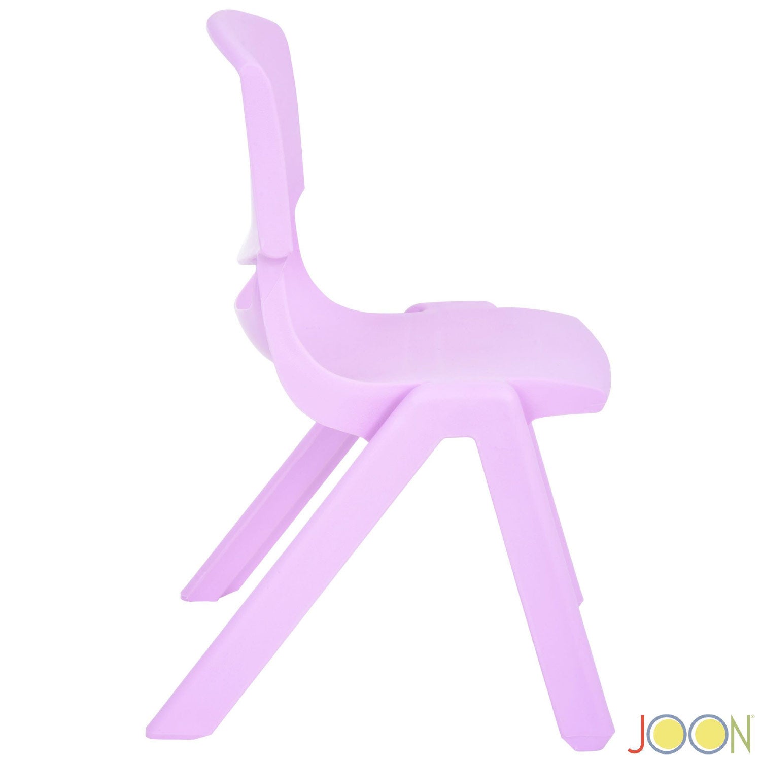 Sillas de aprendizaje apilables de plástico para niños JOON, color lila, 20,5 x 12,75 x 11 pulgadas, paquete de 2 (paquete de 2)