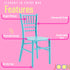 Sillas Tiffany Chiavari para niños JOON, paquete de 2, 25 x 13 x 14,5 pulgadas