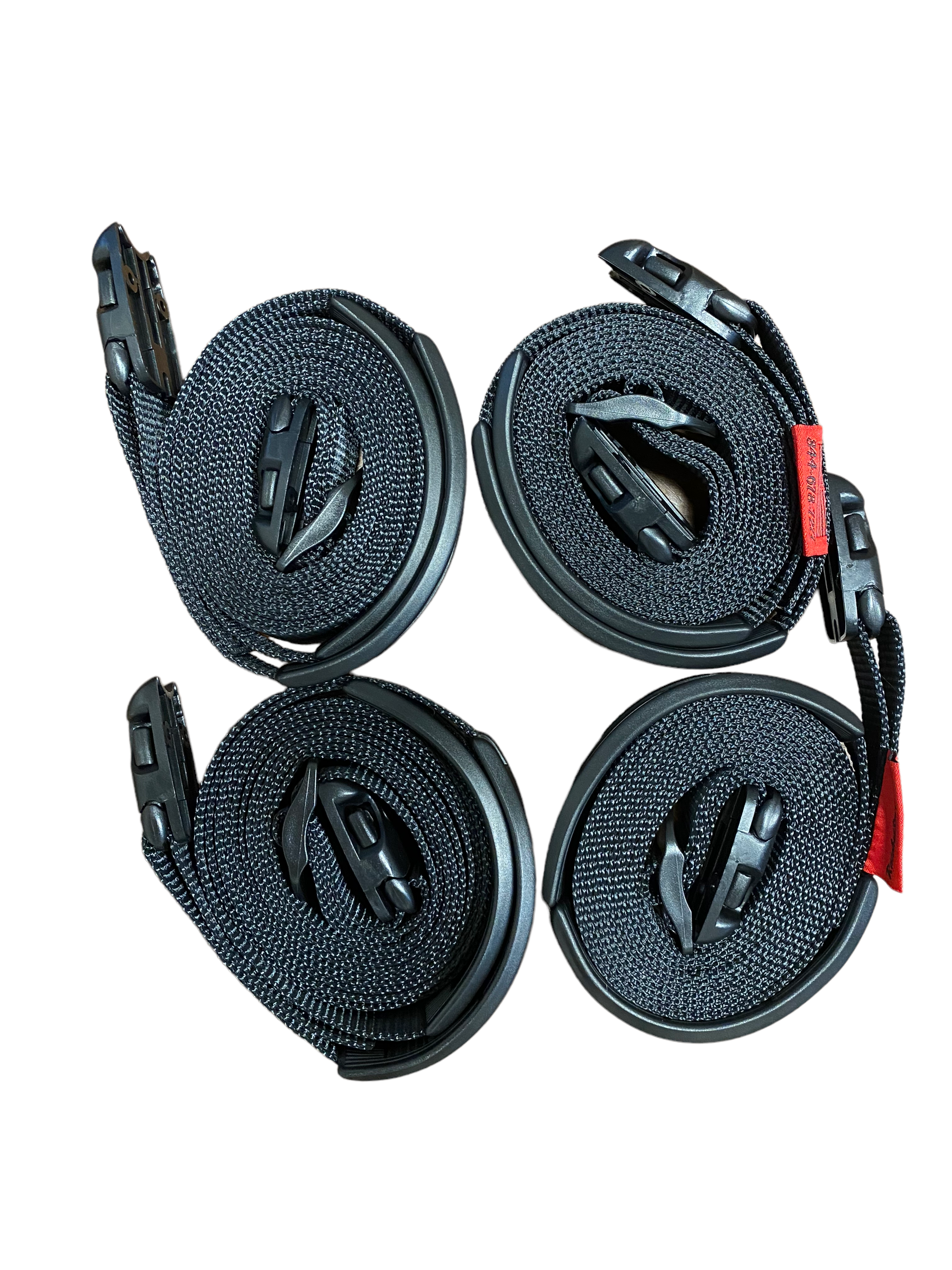 Correas de viento ajustables para cubierta de jacuzzi con hebilla ACW negra de 3 m | 2 kits completos