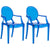 JOON - Juego de 2 sillas fantasma para niños con reposabrazos, 25 x 13 x 14,5 pulgadas, transparente